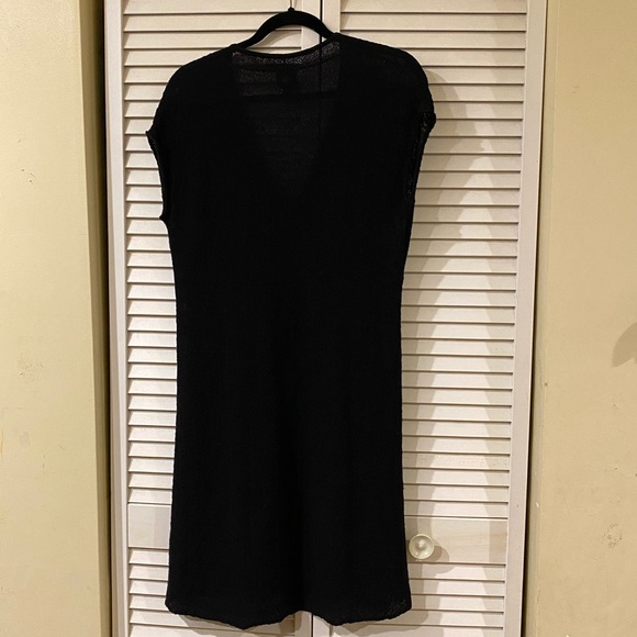 Eileen Fisher crochet black dress - Picture 3 of 6